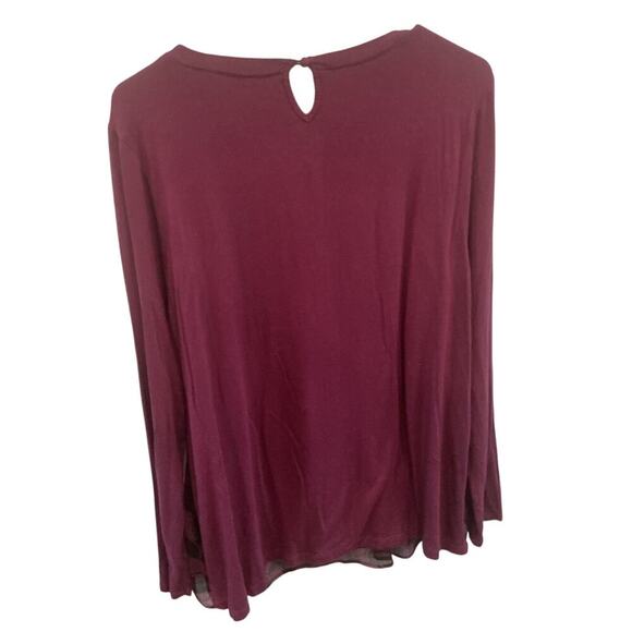 Boden Womens Top Size US 14 L XL Purple Sheer Overlay Shirt Business Casual Work - Picture 4 of 9